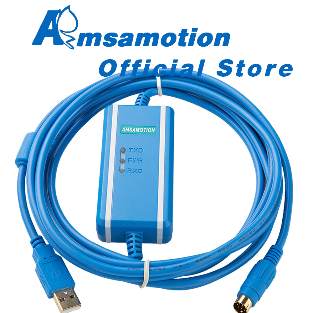 Cáp lập trình usb-sc09-fx, dành cho mitsubishi fx0n fx1n fx2n fx0s fx1s fx3u fx3g series plc đường truyền tải dữ liệu, fx-usb-aw