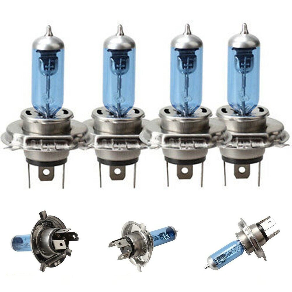 4 chiếc bóng đèn halogen h4 55w 12v đèn pha ô tô xenon chống bụi chống nước đèn halogen ô tô đèn trắng cắm và chạy 55/60w