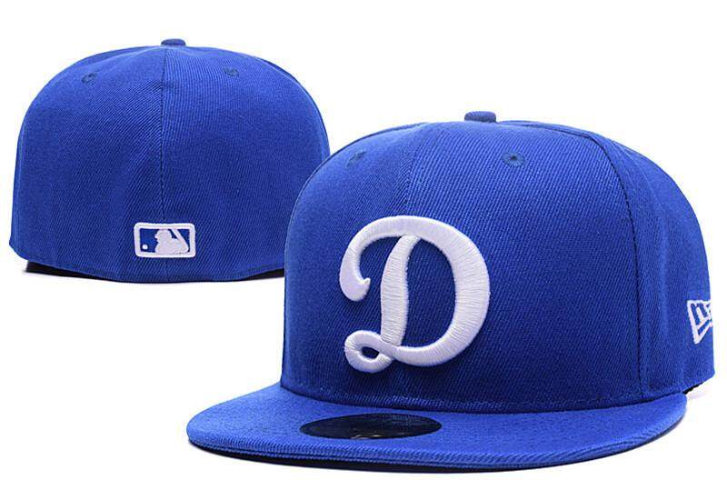 【 Quality】MLB ดอดเจอร์ลอสแอนเจลิสของ Anaheim หมวกตั้งเบสบอล Caps ผู้ชายผู้หญิงสบายๆขนาดหมวกกีฬากลางแจ้งติดตั้งหมวก Full Close HipHop คนรัก