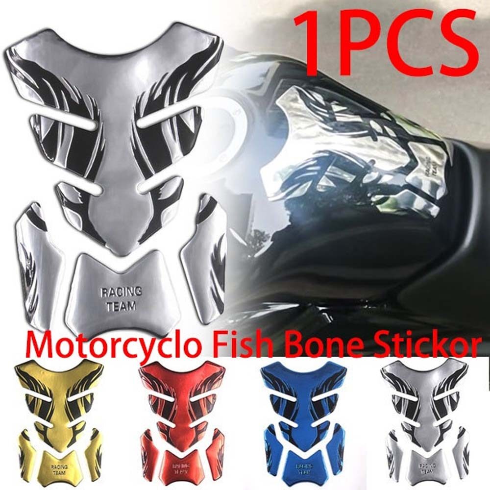 PERSLIGH phổ quát Auto Protector Ngọn lửa 3D Hình dán ô tô Hình dán xương cá Decal bình xăng dầu nhiên liệu Decal xe máy