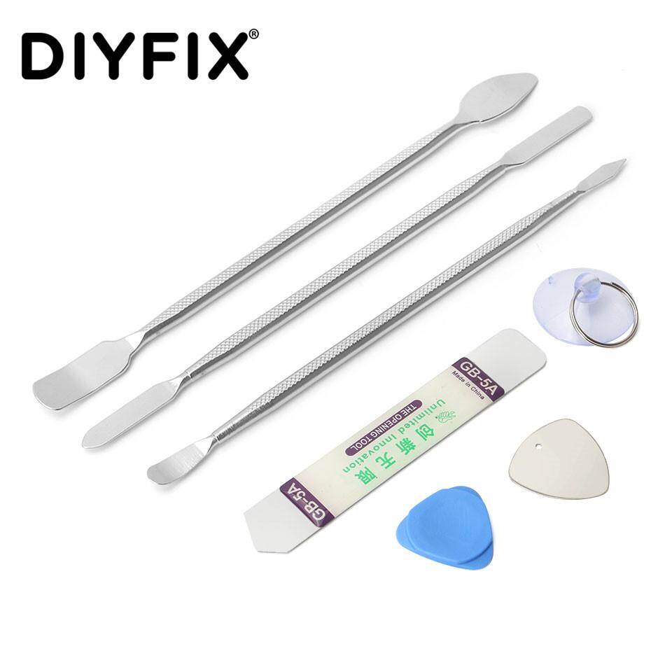 DIYFIX Bộ Dụng Cụ Mở Kim Loại 7 Chiếc Dụng Cụ Mở Sửa Chữa Điện Thoại Di Động Cho iPhone iPad PC Điện Thoại Thông Minh