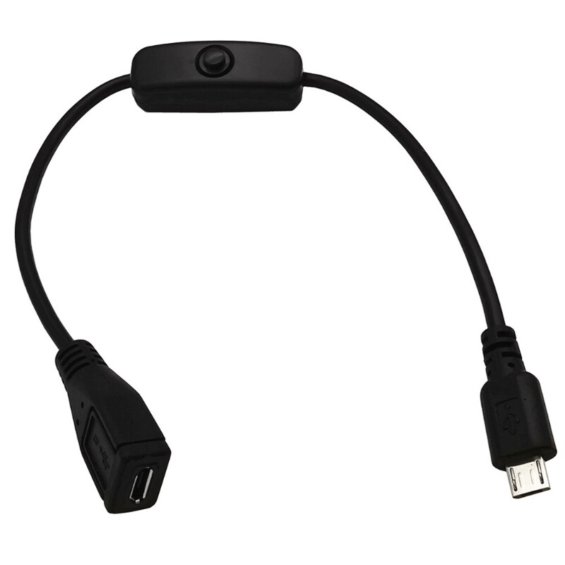 Dây Nguồn, Cáp Nối Dài 5V Micro USB Đực Sang Cái Với Công Tắc Bật Tắt Cho Máy Tính Bảng Điện Thoại Thông Minh Raspberry Pi