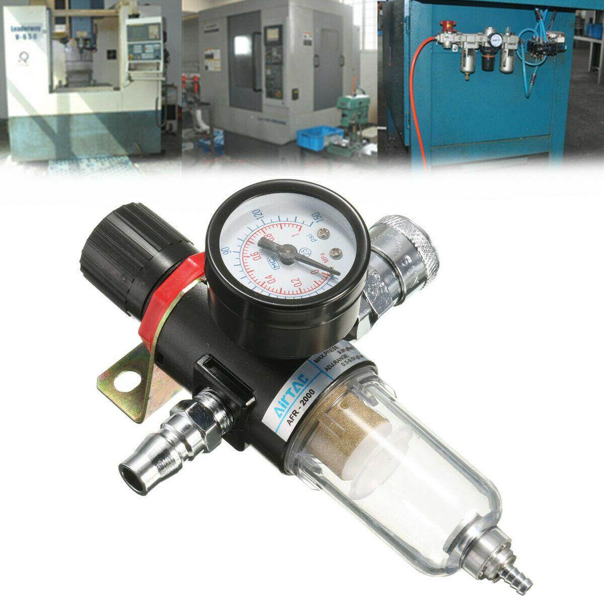 Máy Nén Khí 1/4 Bộ Điều Chỉnh Tách Nước Lọc Bộ Xử Lý Nguồn Không Khí AFR2000