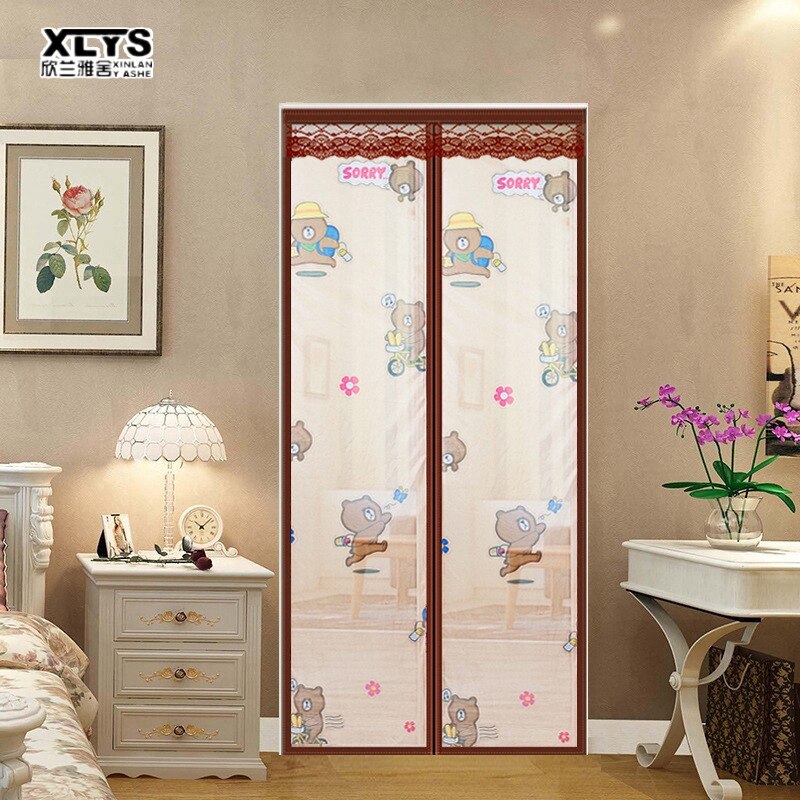XINLANYASHE Lưới chống muỗi, sticker thần kỳ cửa lưới nam châm Cửa lưới mùa hè, cửa sổ, vật liệu cách nhiệt gia dụng nam châm tự hấp thụ Không cần khoan mùng. rèm ngăn phòng rèm ngăn phòng màn chống muỗi nam châm mềm lưới chống muỗi mùa hè rèm cửa lưới