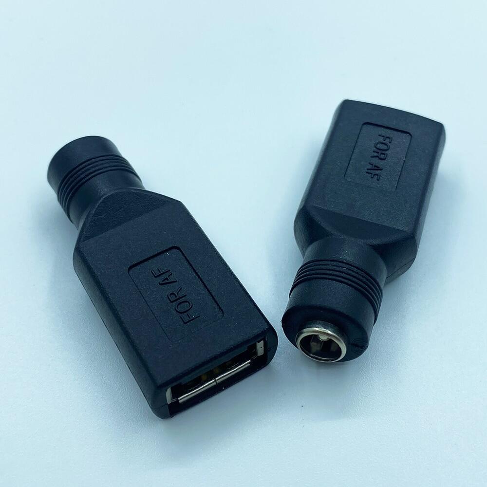 [Hot K] 1/2/5 Cái Đầu Nối USB 5V Ổ Cắm Sạc Nữ Nguồn DC 5.5X2.1Mm Sang Cổng USB 2.0 Giắc Cắm Cái Bộ Chuyển Đổi Máy Tính Xách Tay