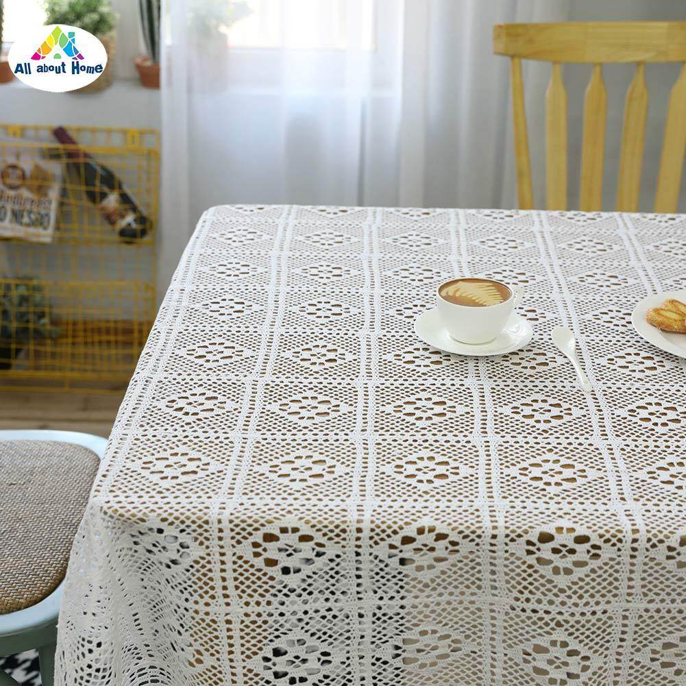 ABH Crochet Tablecloth Cotton Lace Crochet Dining Table Cover Wedding Table Cloth review and price