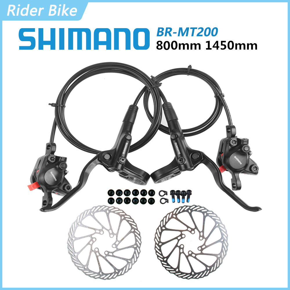 Shimano Phanh MT200 Phanh Đĩa Thủy Lực Xe Đạp Điện Xe Đạp Leo Núi BL BR Phanh Xe Đạp Điện Leo Núi Trái Sau Phải Trước 800Mm 1450Mm