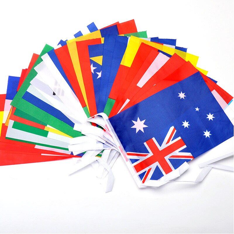 100/200 quốc gia Cờ Thế giới cờ quốc tế Bunting trang trí Banner cờ hiệu cho Cờ Treo bữa tiệc tại Bar thể thao khai trương