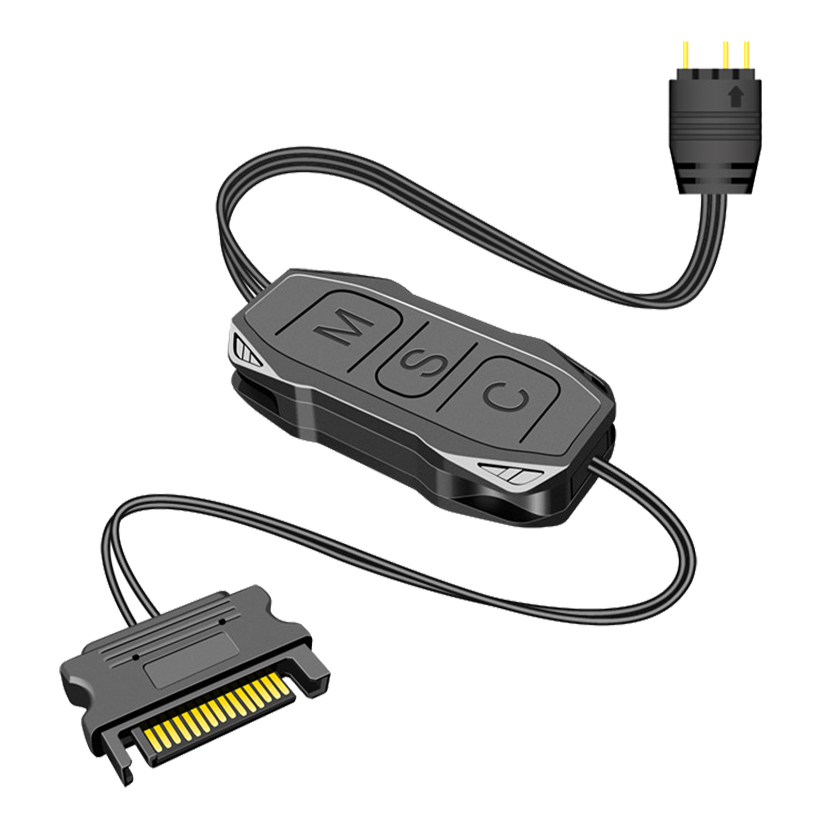 Norman Malthus COOLMOON AR-1 ARGB Controller Lengthen Cable Wide Compatibility 3 Pin to SATA Pin Power Supply Black Mini RGB Controller for Case Fan ARGB Controller Lengthen Giá 96,800 Đồng*Miễn phí vận chuyển