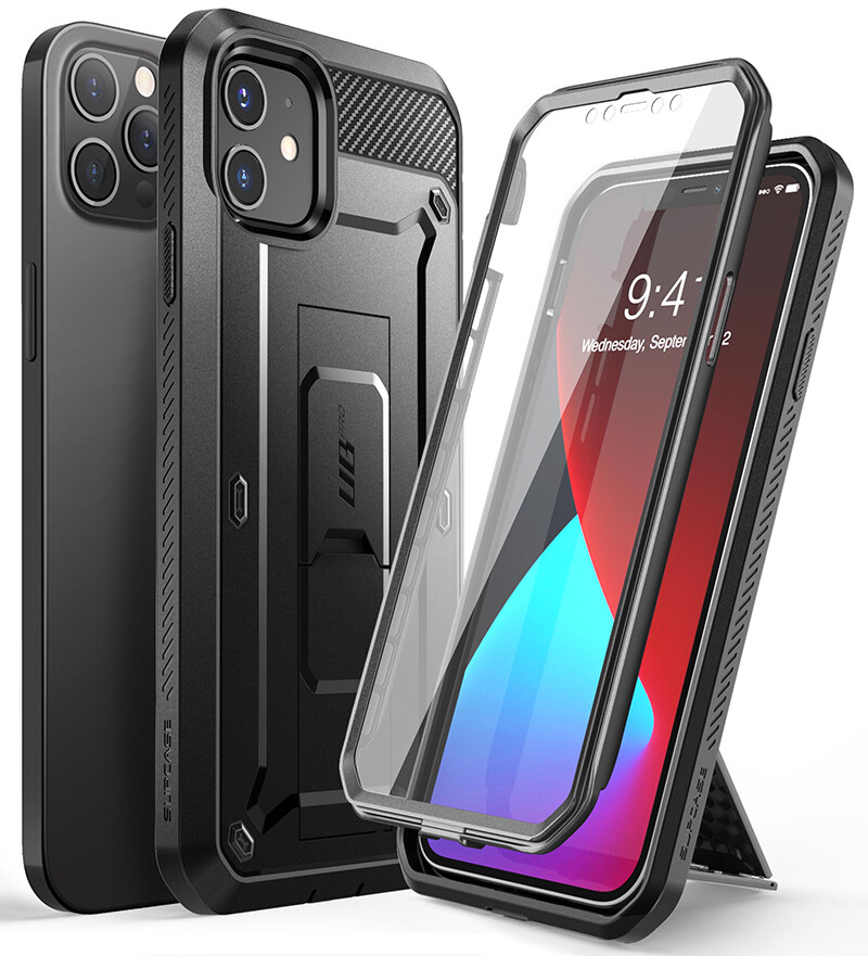 SUPCASE Unicorn Bọ Cánh Cứng Pro Dòng Trường Hợp Đối Với iPhone 12 / 12 Pro (2020 Phát Hành) 6.1 Inch Được Xây Dựng-In Màn Hình Bảo Vệ Đầy Đủ-Cơ Thể Gồ Ghề Holster Bìa