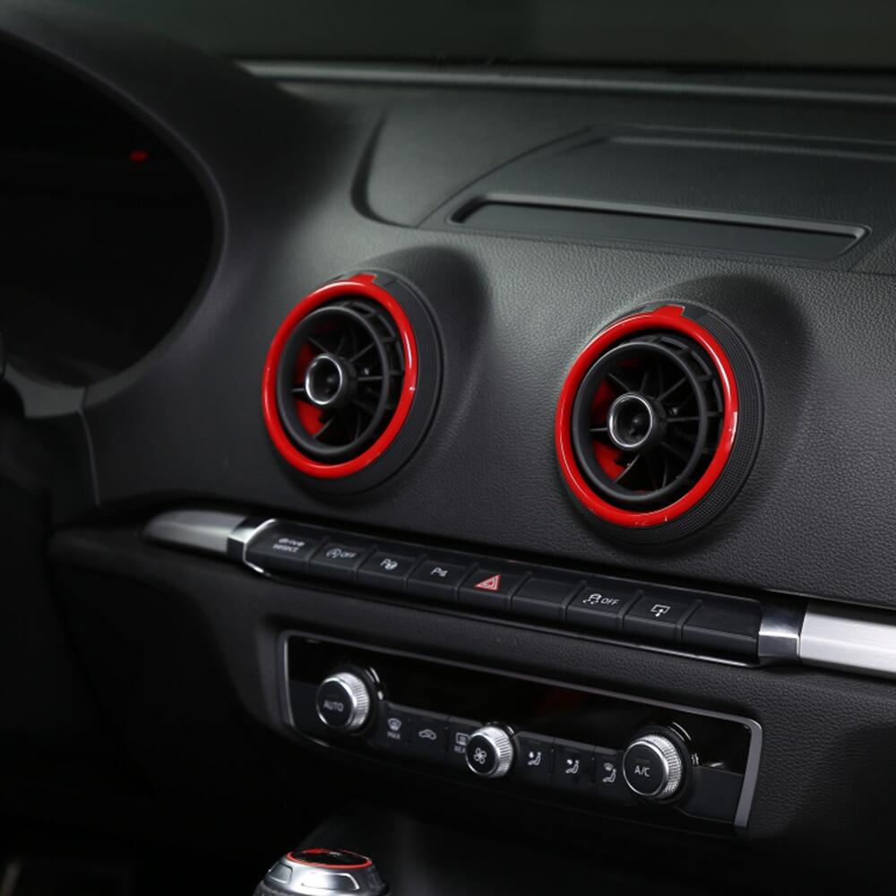 Trang Trí Cửa Xả Không Khí Xe Hơi Giá Đỡ Thoáng Khí Cho Audi A3 S3 RS3 8V 2013-2015 Lỗ Thông Điều Hòa Ốp Trang Trí Tân Trang Sline Xe Thể Thao Kiểu Dáng