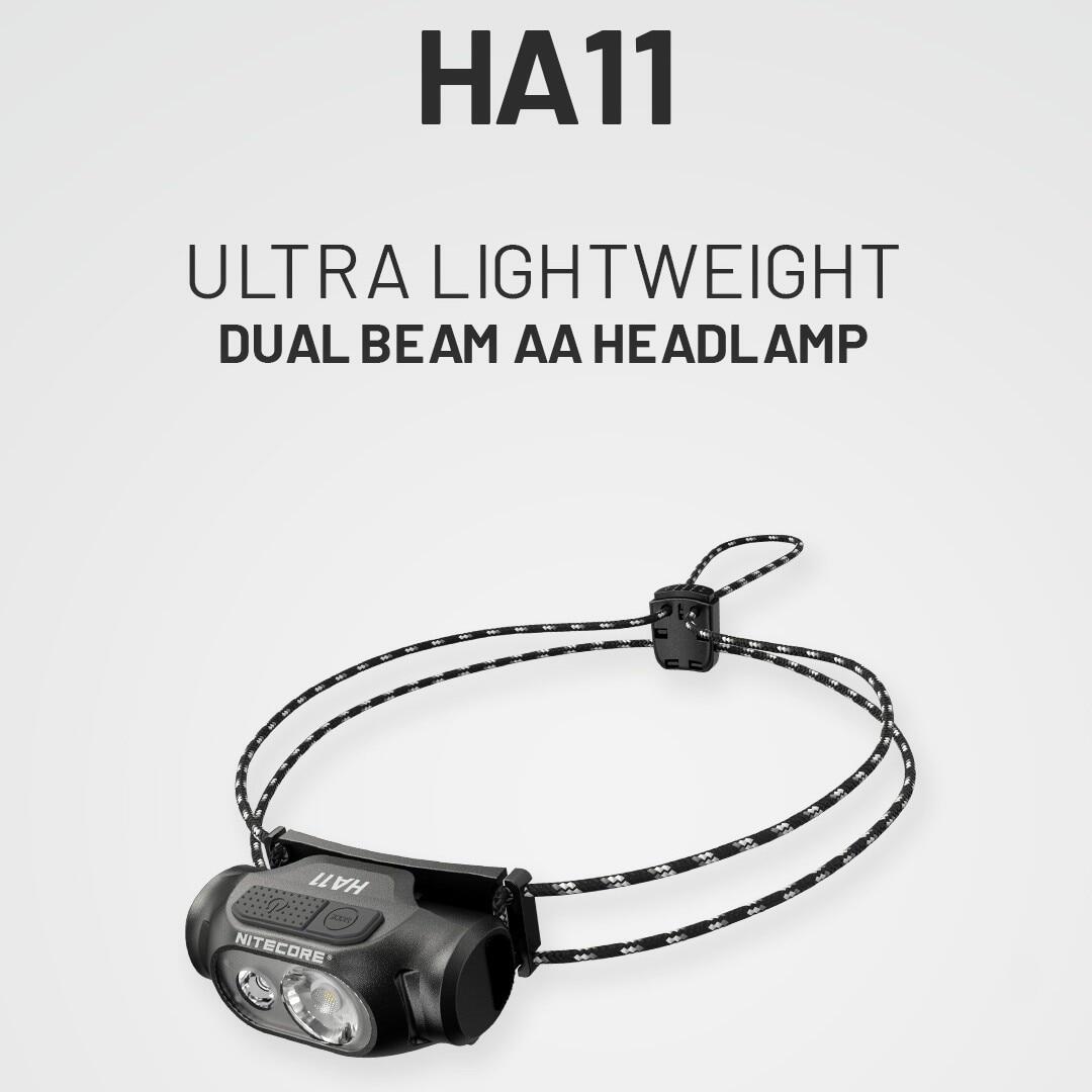 100% NITECORE HA11 240 Lumens replace AA Battery At The Same Time, USB-C Direct Charge Hyb Headlamp ราคา 363 บาท*ส่งฟรี