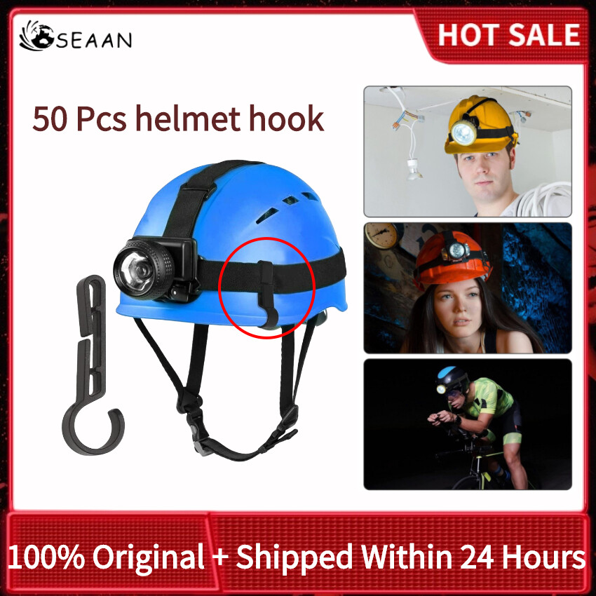 50 Cái Kẹp Mũ Cứng Móc Mũ Bảo Hiểm An Toàn Kẹp Đèn Pha Móc Mũ Đèn Pha Thông Dụng Dễ Dàng Gắn Đèn Pha Trên Mũ Bảo Hiểm Lưỡi Hẹp, Mũ Cứng, Mũ An Toàn
