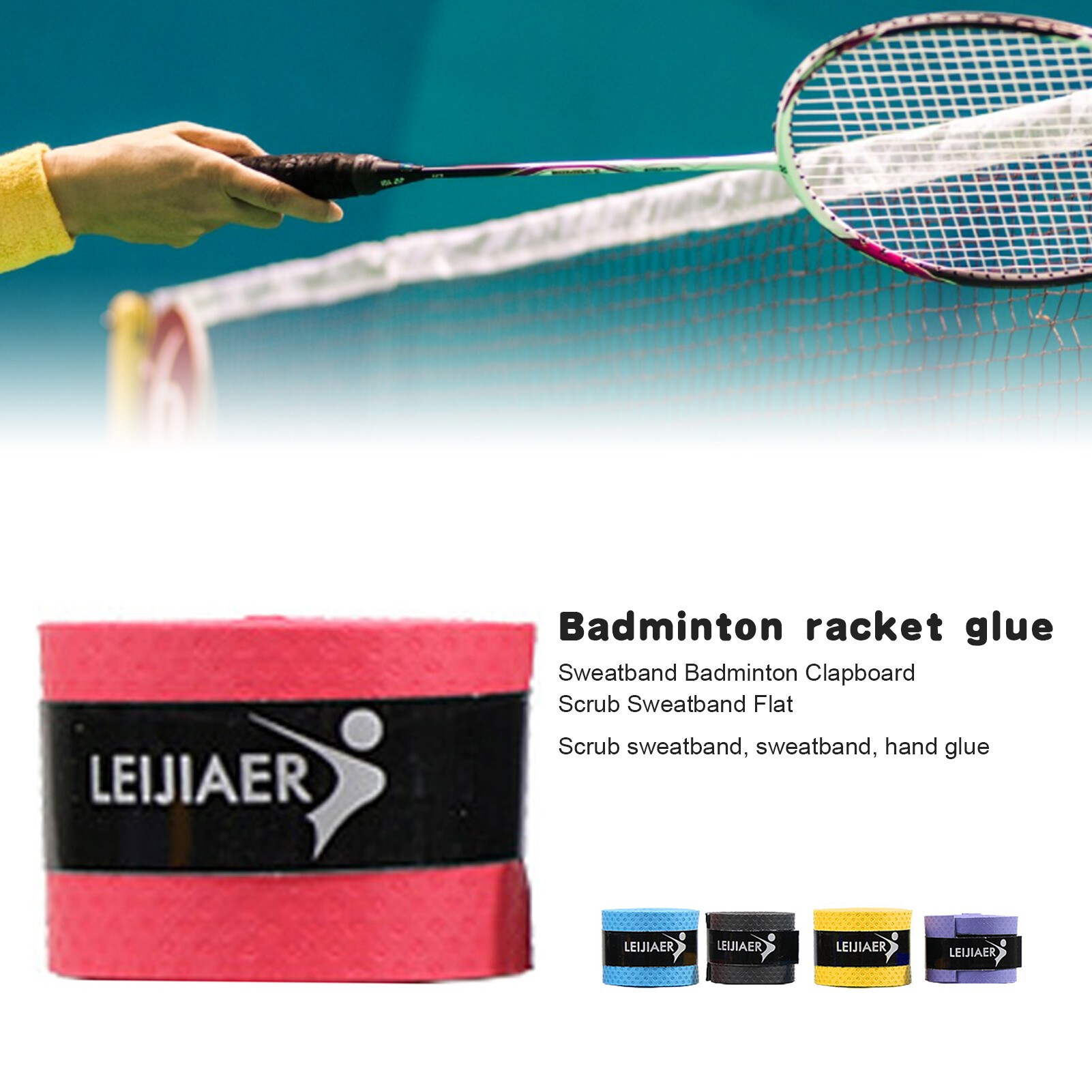 Vợt sweatband mòn hấp thụ mồ hôi chống trầy xước tự dính chống trượt nhanh độ ẩm hấp thụ khô cảm thấy bề mặt vợt overgrip keo dán bằng tay cho vợt Tennis bền sweatband chịu mài mòn