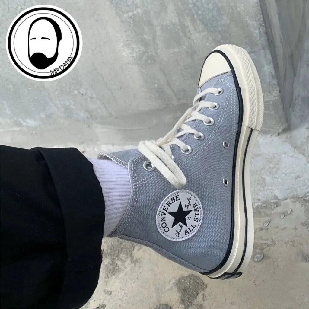 Converse 1970s Light Grey Blue Grey High and Low Top Men's and Women's Canvas Shoes
