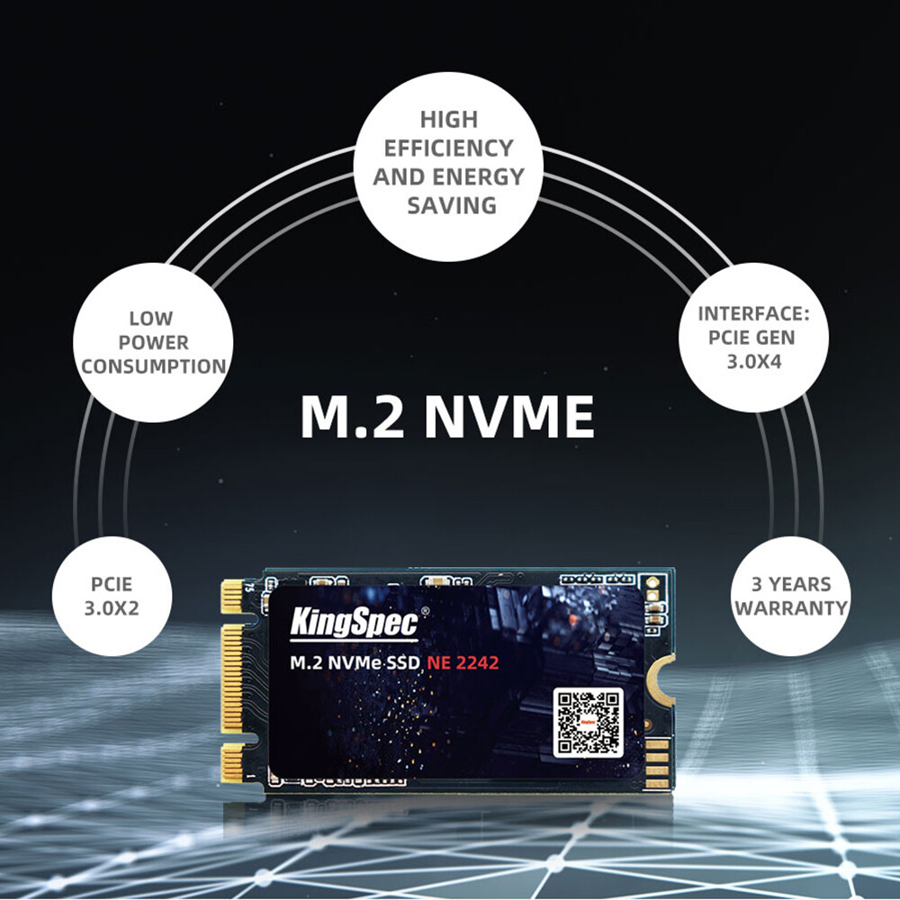 KUSAX KingSpec SSD Hard Disk NVME M2 2242 PCIe Internal Solid State Drives SSD 1TB 512GB 256GB 128GB For laptop desktop PC - ยี่ห้อ Kingspec ราคา 992 บาท*ส่งฟรี