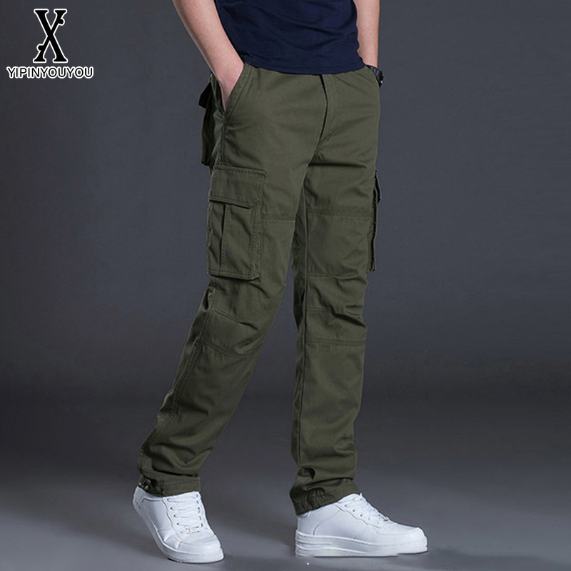 YIPINYOUYOU丨Men's Straight Casual Pants pure cotton plus size Trendy Cargo Pants loose Comfortable and wear-resistant ราคา 471 บาท*ส่งฟรี