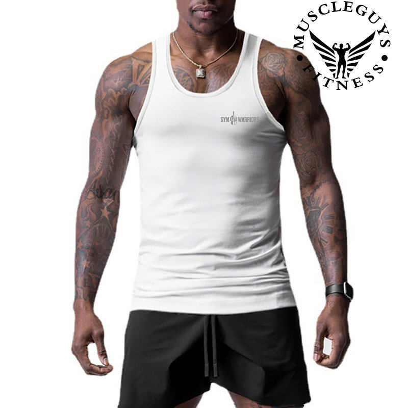 Muscleguys Summer Men's Fitness Sweat-absorbing Tank Top Comfortable Breathable Workout Sleeveless Top
