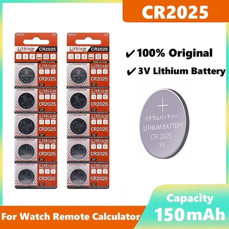 3V Pin Lithium CR2025 DL2025 BR2025 kcr2025 CR 2025 nút đồng xu di động cho điều khiển từ xa cho xe đồ chơi quan sát Bo mạch chủ quy mô