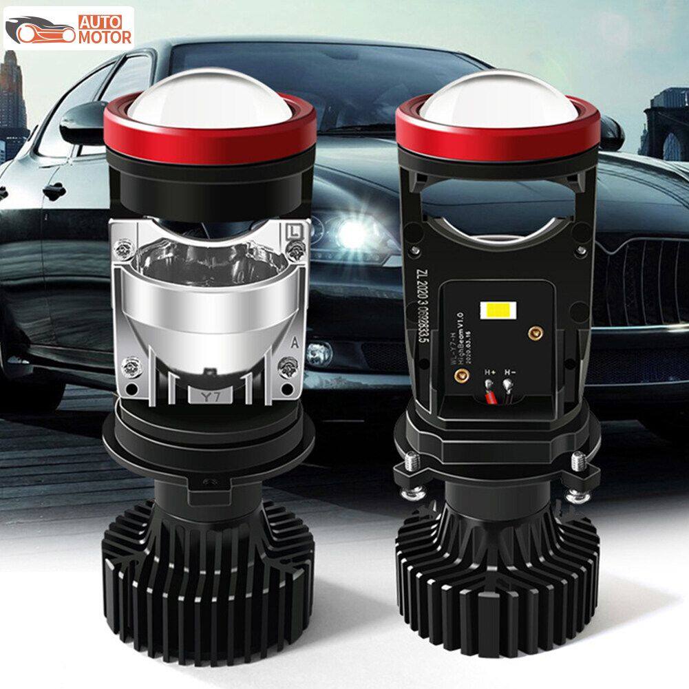 AUTO MOTOR Store Đèn Mắt Cá H4 Ống Kính Kép 50 Watt Công Suất Cao Y7D Mới Đèn Pha Led Xe Hơi Siêu Sáng Ống Kính Led Stella H4 Sửa Đổi Tích Hợp Xa Và Gần Ống Kính Máy Chiếu 12V 50W 5000LM 6000K cao