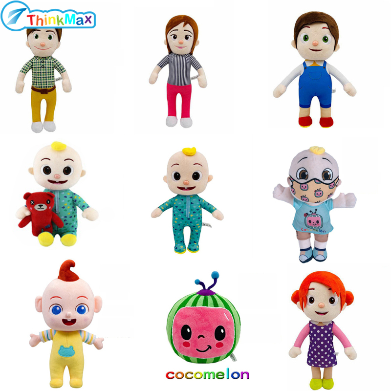 Thinkmax đồ chơi nhồi bông búp bê mềm cocomelon hoạt hình âm nhạc hát cho trẻ em đồ chơi giáo dục