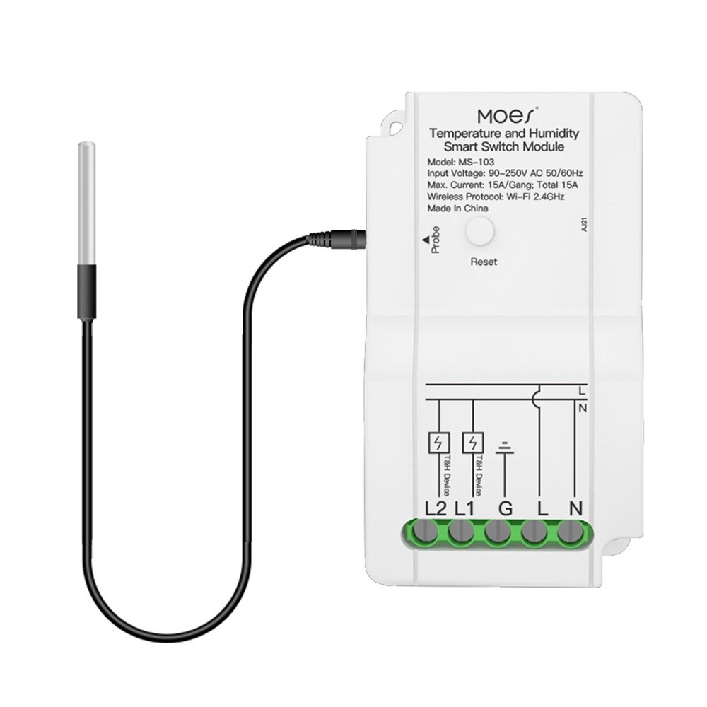 Công Tắc Wifi Module + Đầu dò nhiệt độ tuya dual-cách nhiệt độ và độ ẩm Bộ hẹn giờ công tắc công tắc thông minh