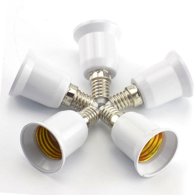 1pcs E14 To E27 Lamp Holder Converter 220v Light Bulb Adapter Conversion Fireproof Socket Base Converters Lighting Accessories