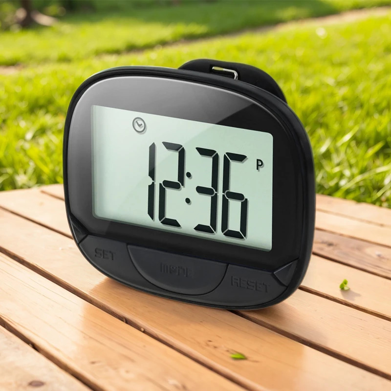 Clip-on Pedometer Máy đo lượng calo Màn hình hiển thị kỹ thuật số đơn giản theo dõi bước đi màn hình lớn đa chức năng cho phụ nữ người đàn ông