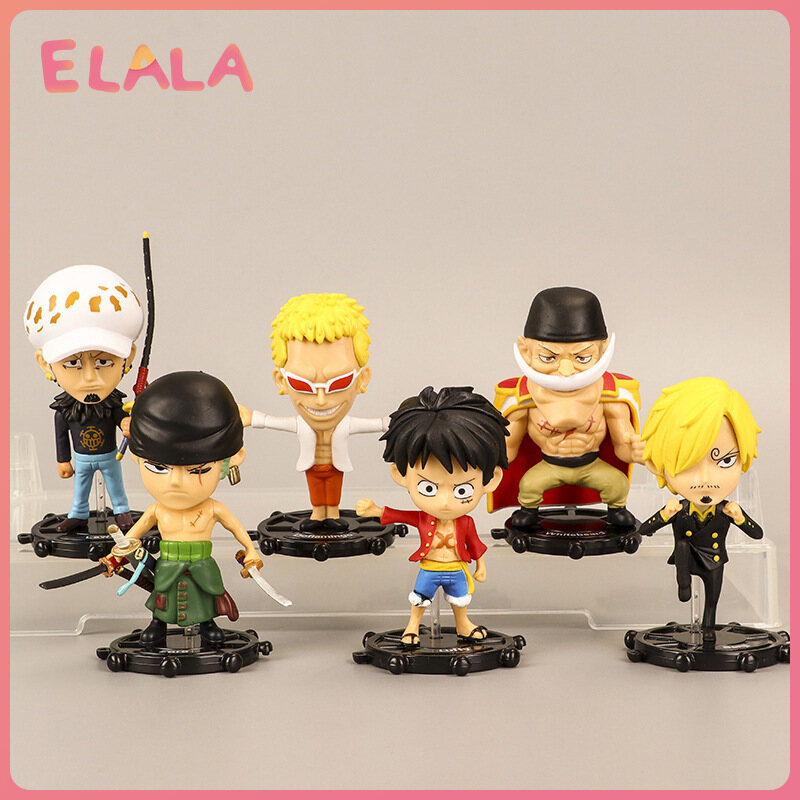 【ELALA】Children Mô Hình Đồ Chơi Yêu Thích Mô Hình One Piece Phiên Bản Q