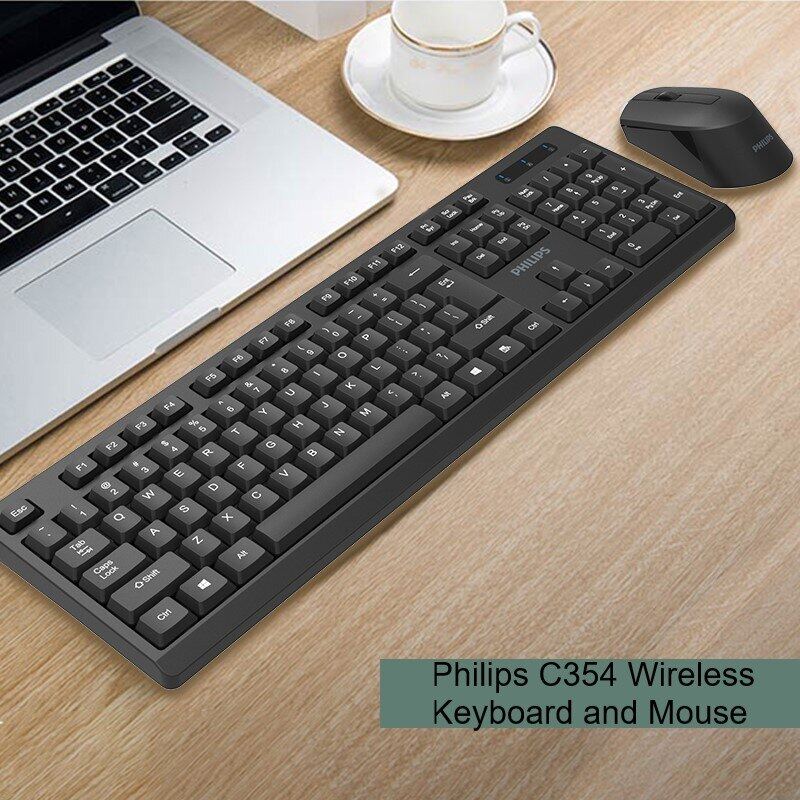 2.4G Chuột và bàn phím không dây Combo 104 phím kích thước đầy đủ USB Bàn
