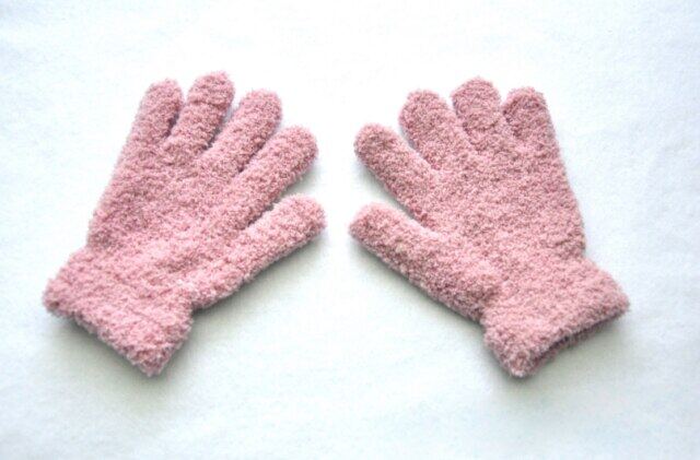 อุ่นเด็ก S ฤดูหนาวบวกกำมะหยี่ Mittens เด็ก Coral ขนแกะ Full Finger S สำหรับ1-4Y เด็ก S