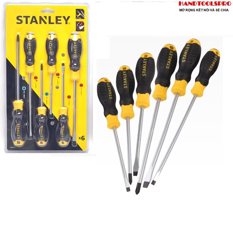 Bộ tuốc nơ vít dẹp và bake 6 cây stanley stmt66672