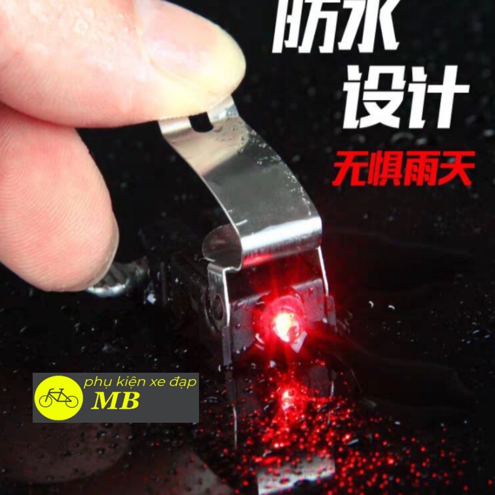 Đèn cảnh báo gắn phanh thắng xe đạp tự sáng khi bóp phanh thắng