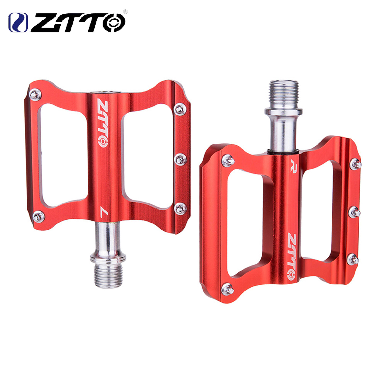 Ztto 1 cặp bàn đạp xe đạp nhiều màu thông dụng ztto, bệ phẳng xe đạp hợp kim nhôm dành cho xe đạp đường núi gấp gọn