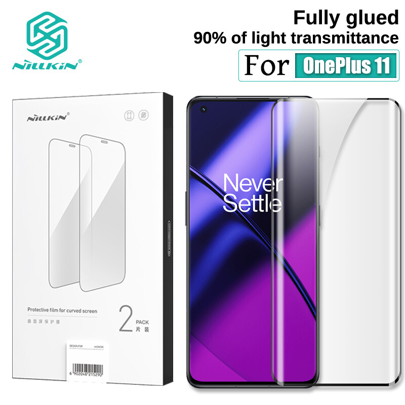 Nillkin 2 miếng dán toàn bộ miếng phủ bằng nhựa cho oneplus 11 bảo vệ màn hình chất liệu pmma cong đặc biệt bảo vệ màn hình chống cháy nổ miếng phủ bằng nhựa