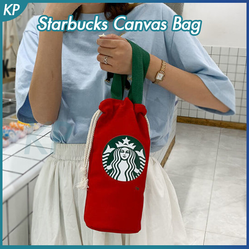 Starbuck Túi Vải Bố Túi Đựng Bình Nước Túi Xách Cà Phê Túi Tote Cho Mẹ Sinh Viên Dễ Mang Theo Túi Đựng Cốc (27Cm X 11Cm X 11Cm)