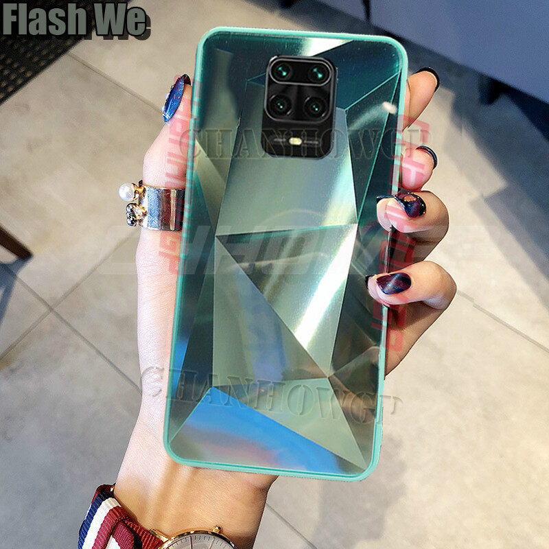 Ốp Gương Xiaomi Redmi Note 9S Kim Cương Lấp Lánh Bảo Vệ Thời Trang 3D Ốp Điện Thoại Cho Redmi Note 9 Pro Max Ốp Lưng Điện Thoại