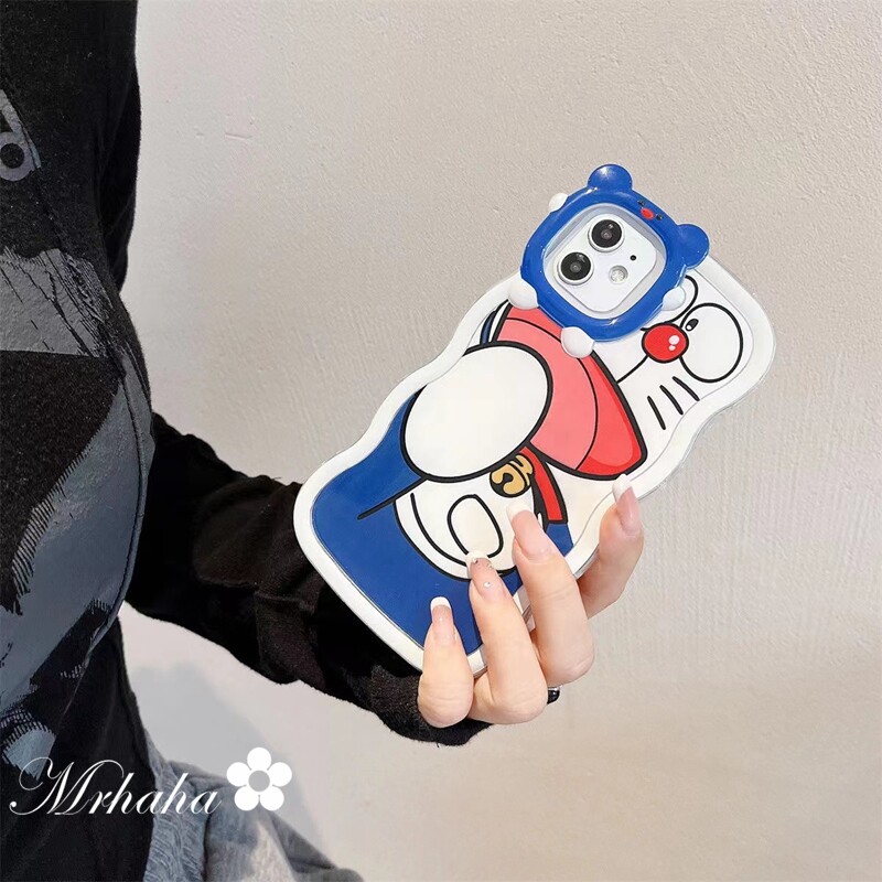 Mrhaha Ốp Thời Trang Sóng Lớn Cho iPhone 14 13 12 11 Pro Max 12 X XR Xs Max 8 7 6 6S Plus SE 2020 Ốp Bảo Vệ Con Quỷ Nhỏ Silicone Cặp Đôi Hoạt Hình Máy Ảnh Doraemon Dễ Thương Chất Lượng Cao Vỏ Điện Thoại🌈Hàng sẵn có🌟