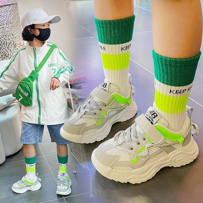 Giày Thể Thao Giày Chạy Bộ Thoáng Khí Nhẹ Mới Mùa Hè 2023 Cho Bé Trai Giày Bố Già Thường Ngày Thời Trang Đế Mềm Chống Trượt Cho Trẻ Em Bé Gái