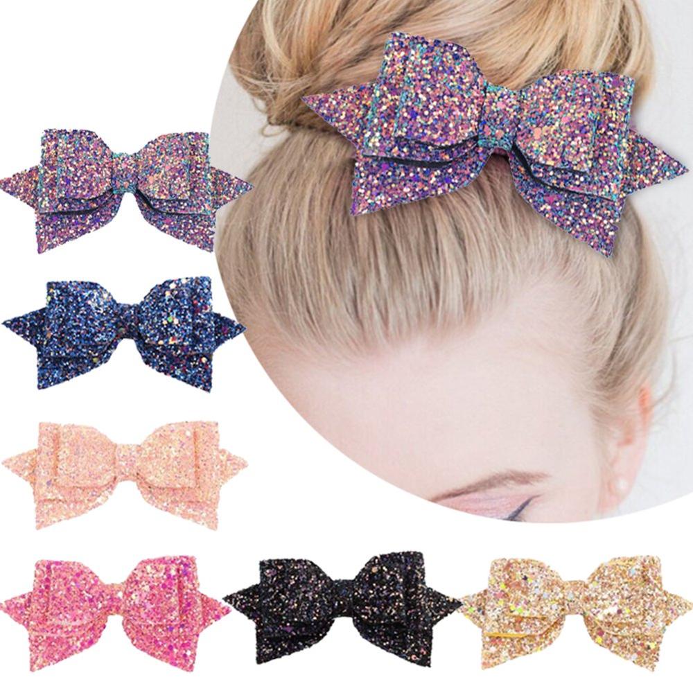 Kidsbows 1 chiếc kẹp tóc lấp lánh lớn thời trang nữ 5 inch kẹp tóc trẻ em sáng bóng lấp lánh phụ kiện tóc phụ kiện tóc
