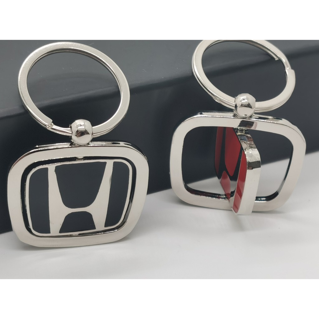 Laifu móc khóa logo kim loại bằng thép không gỉ cho xe hơi mới móc chìa khóa 3d móc chìa khóa xoay honda