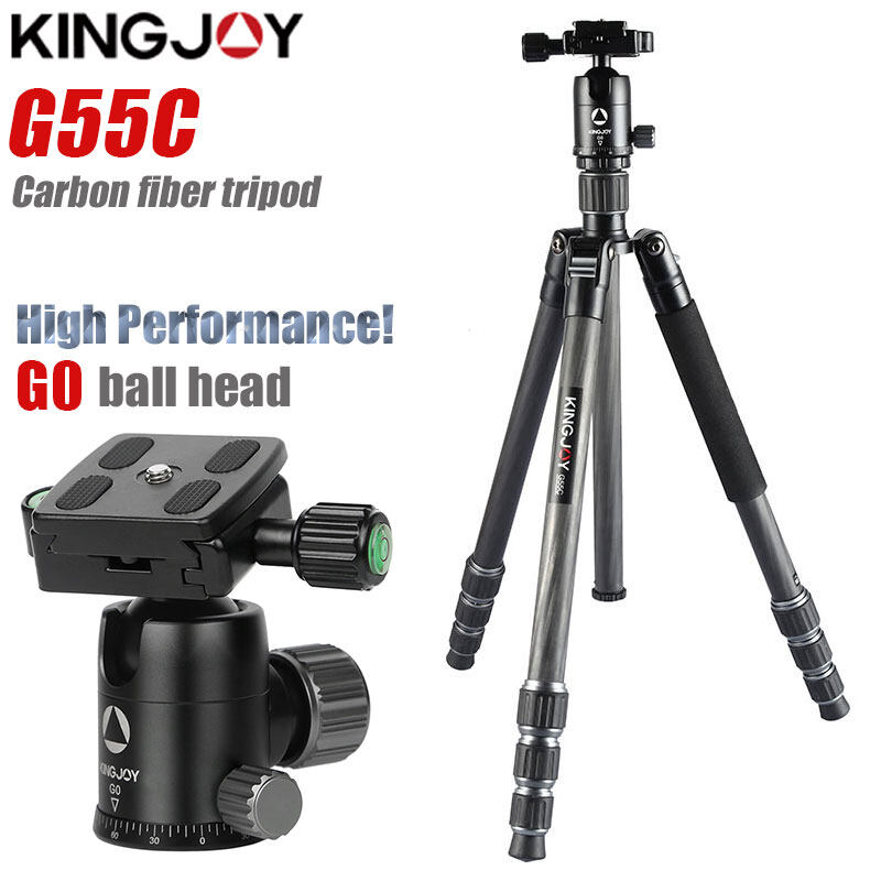Kingjoy G55C sợi Carbon chuyên dụng Tripod Cho máy ảnh kỹ thuật số Tripode