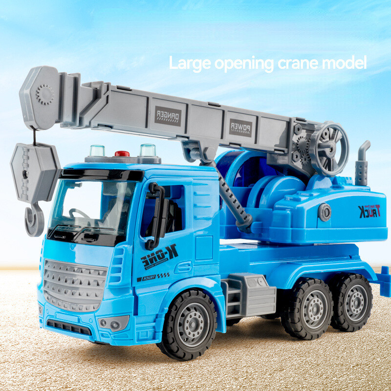WJ Children s large construction vehicle toy crane inertial crane model
