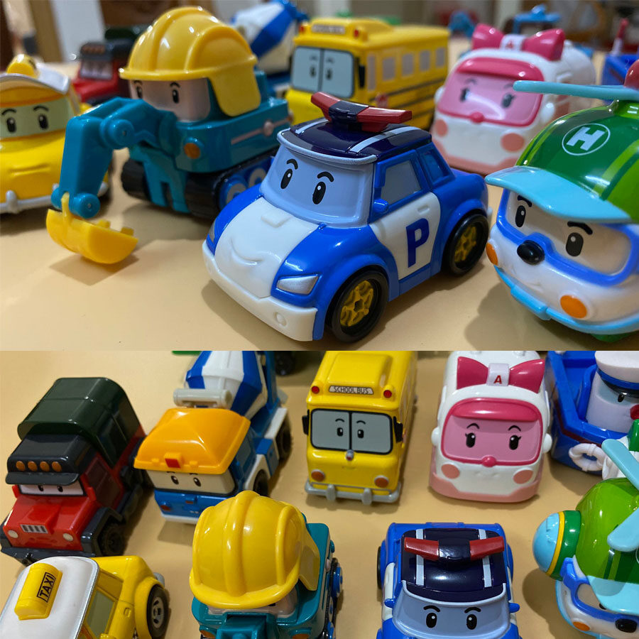 Robocar Poli Đồ Chơi Xe Cảnh Sát Bằng Hợp Kim Xe Cứu Hỏa Roy Hailey Máy Bay Trực Thăng Đồ Chơi Trẻ Em