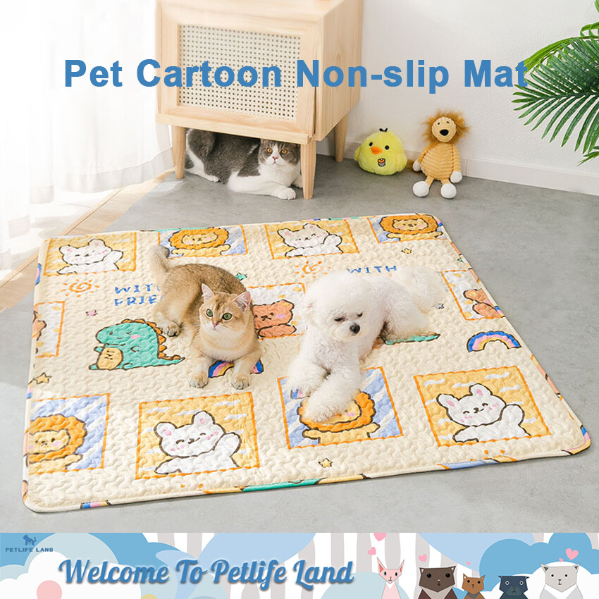 Petlifeland thảm chống trượt hoạt hình cho thú cưng, giường ngủ cho thú cưng thảm vệ sinh cho mèo, kích thước lớn phụ kiện cho chó mới