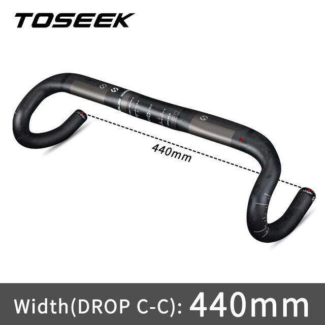 TOSEEK Ghi Đông Carbon Cho Xe Đạp Đường Trường Phụ Tùng Xe Đạp Tay Lái Đường Trường 400/420/440Mm Đị