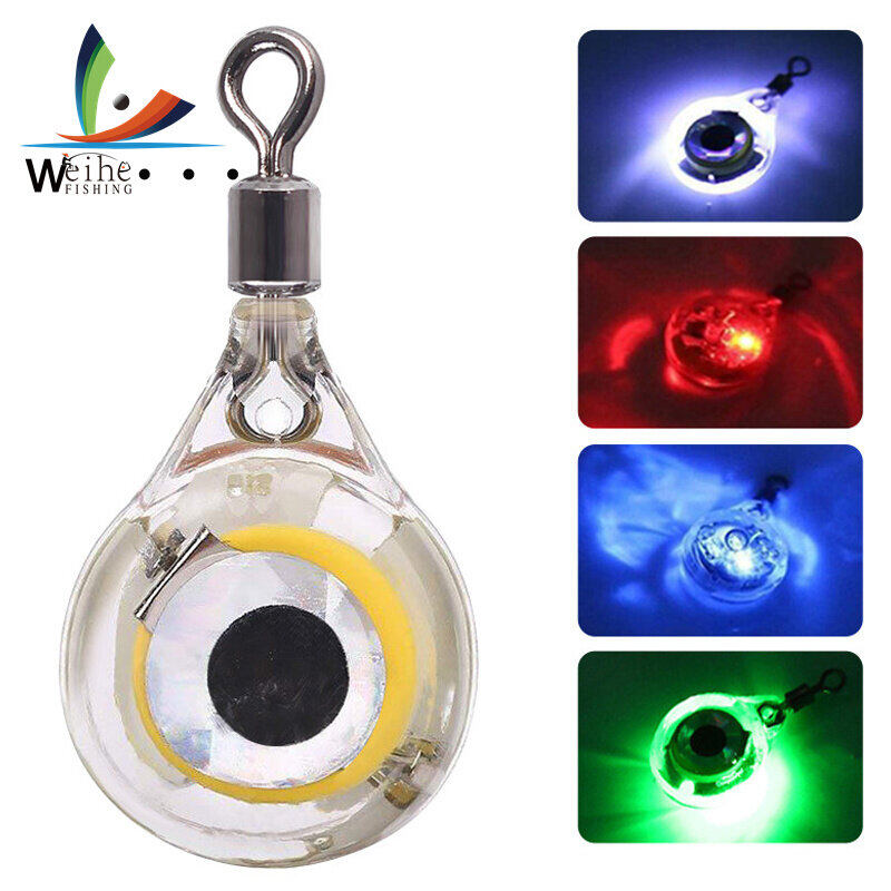 Weihe Đèn LED Thu Hút Cá Câu Cá, Đèn Mồi Câu Cá Phát Sáng Hình Mắt Dưới Nước Thả Sâu