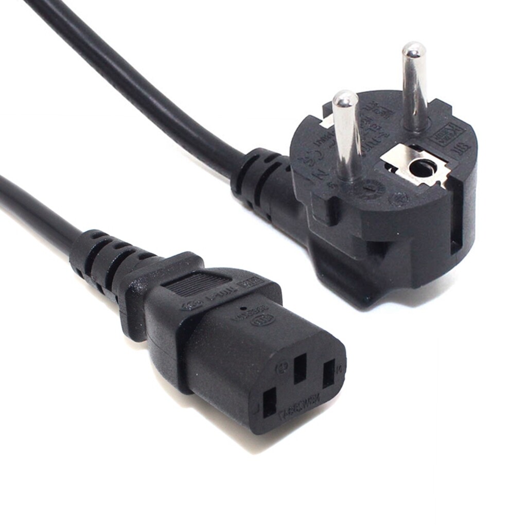  Rắc Cắm Châu Âu Cáp IEC C13 Nguồn Máy Tính Dây Nối Dài Cáp 0.3M 1M 1.5M Euro Cáp Điện Cho Màn Hình PSU Antminer Máy In 