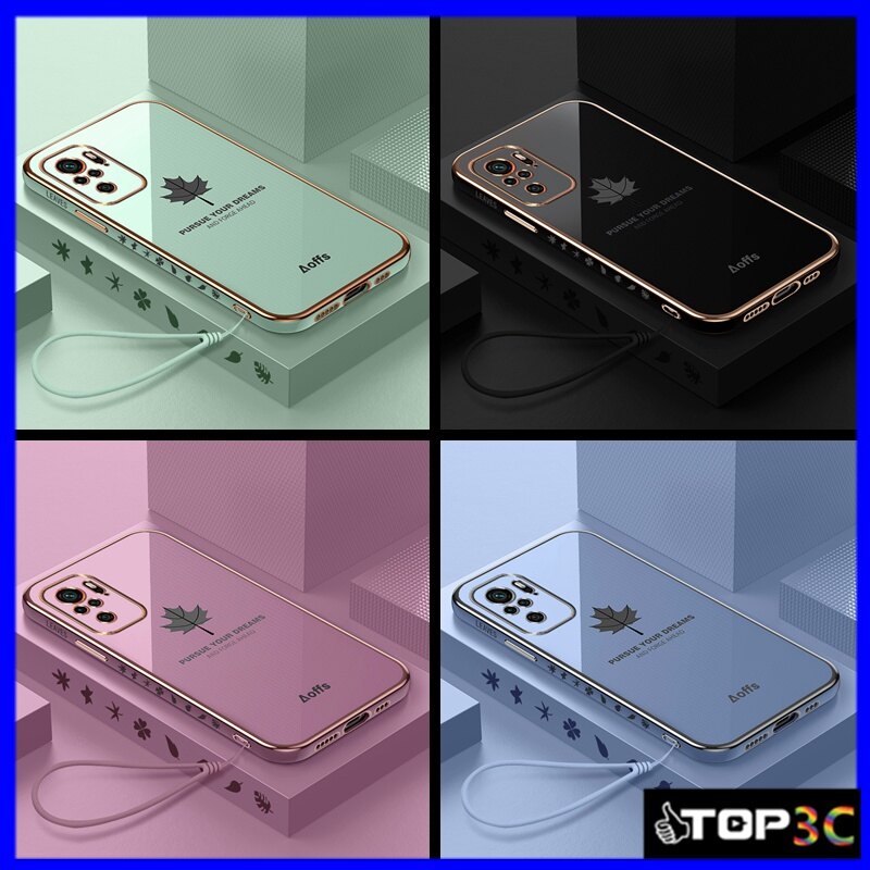Ốp lưng redmi note 10 ốp lưng điện thoại redmi note 10s cạnh thẳng lá phong fy