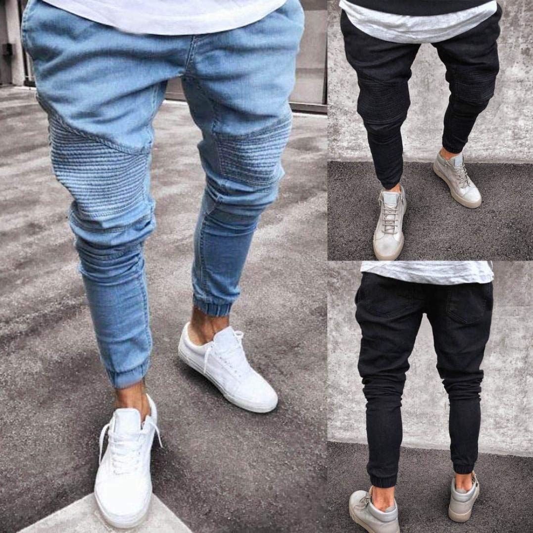 Hopeu quần bò biker bó rách cho nam quần denim bó sát sờn rách cho nam áo khoác jean biker cho nam